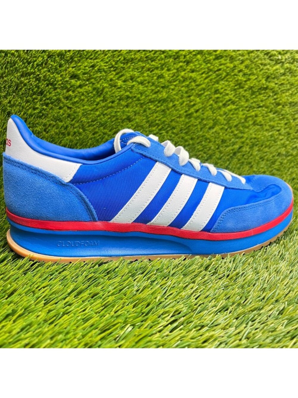 Adidas Run 70s 2.0 Mens Size 11.5 Blue White Red Athletic Running Shoes Sneakers